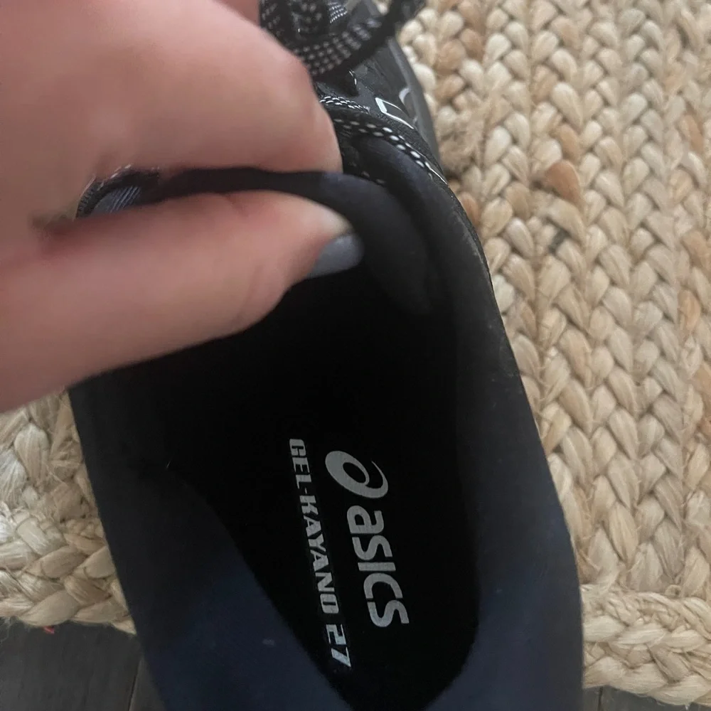 Asics Black and White Running Sneakers